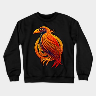 Celtic Raven Bird red and orange Crewneck Sweatshirt